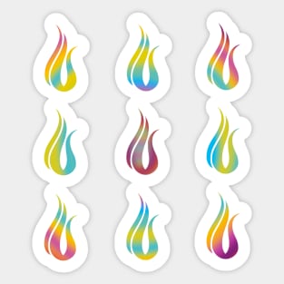 Eating Disorder Recovery Rainbow Circle Sticker Pack Sticker